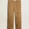 Beige-khakifarbene Cargohose