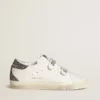 Bio-basierte Old-School-Sneaker mit perforiertem Stern und glitzernder Fersenlasche