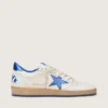 Damen-Sneaker „Ball Star Wishes“ aus weißem Nappaleder mit leuchtend blauem Stern und Fersenlasche