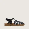 „Young Maxime“-Sandalen aus marineblauem Leder