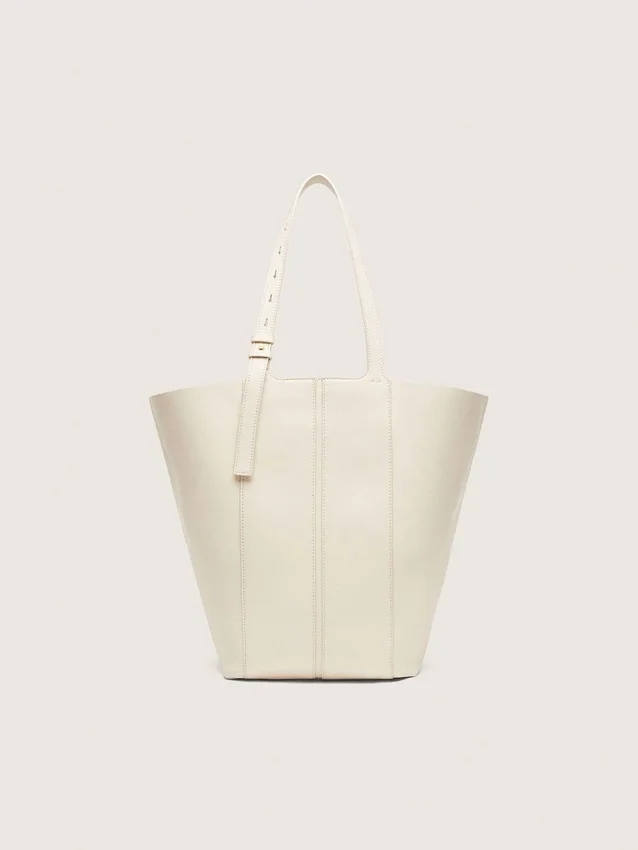 24/7-Tasche „North South“ aus butterfarbenem Leder mit verstellbaren Henkeln