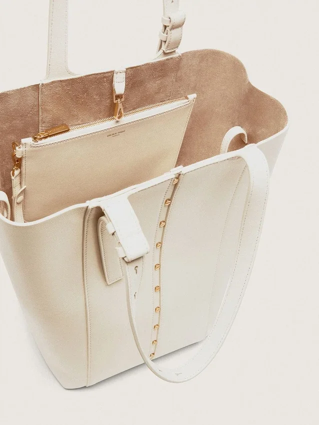 24/7-Tasche „North South“ aus butterfarbenem Leder mit verstellbaren Henkeln