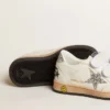 „Ball Star Junior“ aus Nappaleder mit silbernem Glitzerstern und Fersenlasche