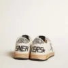 „Ball Star Junior“ aus Nappaleder mit silbernem Glitzerstern und Fersenlasche