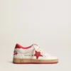 Ball Star Young aus Nappaleder mit rotem Lederstern und Fersenlasche