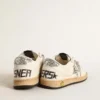 Ball Star Young aus Nappaleder mit silbernem Glitzerstern und Fersenlasche