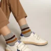 Ball Star Young mit blauem Metallic-Lederstern und Fersenlasche