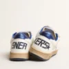 Ball Star Young mit blauem Metallic-Lederstern und Fersenlasche