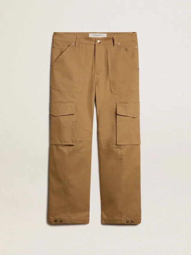 Beige-khakifarbene Cargohose