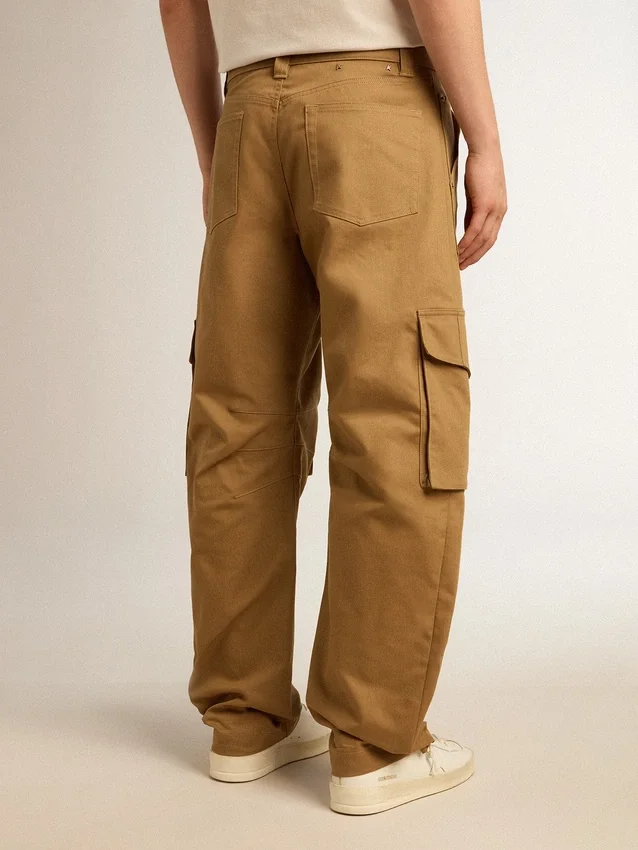 Beige-khakifarbene Cargohose