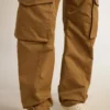 Beige-khakifarbene Cargohose