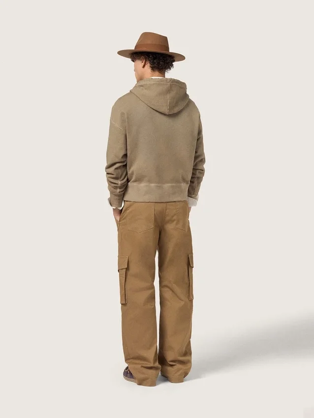 Beige-khakifarbene Cargohose