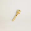 Buchstaben-Anhänger „I“ aus goldfarbenem Messing mit Kristallen