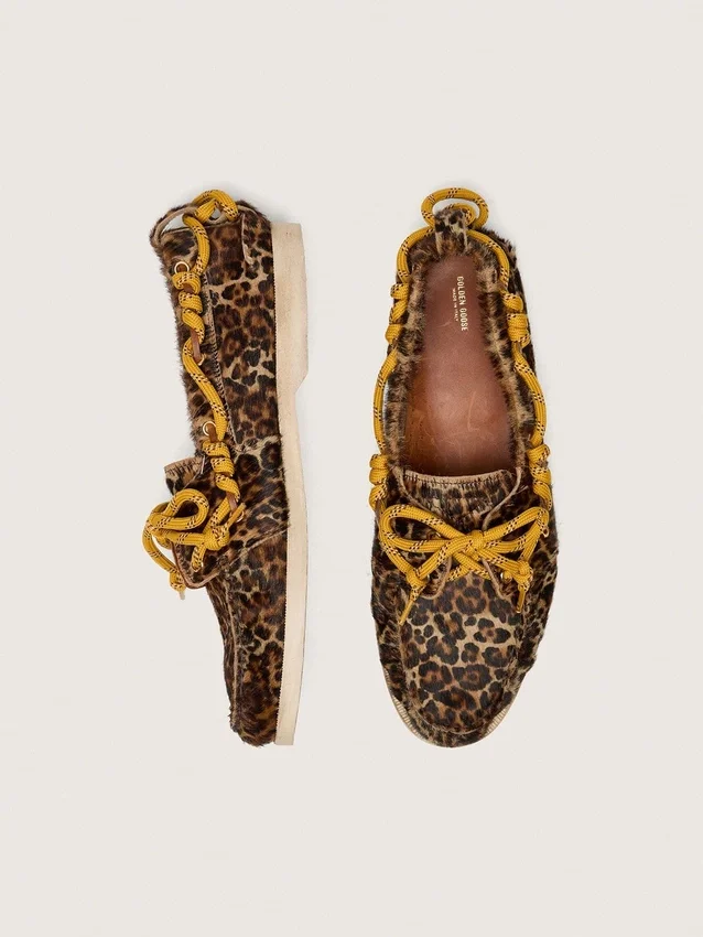 Cruise-Loafer für Damen aus Ponyleder mit Leopardenmuster