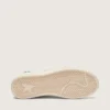 Damen-Ball Star aus cremefarbenem Leder mit Ton-in-Ton-Stern und Perlen