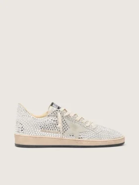 Damen-Ball Star mit Swarovski-Kristallen und grauem Wildleder-Stern