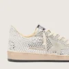 Damen-Ball Star mit Swarovski-Kristallen und grauem Wildleder-Stern