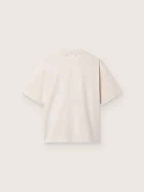 Damen-Hemd aus weißem Baumwolljersey mit Sternenprint
