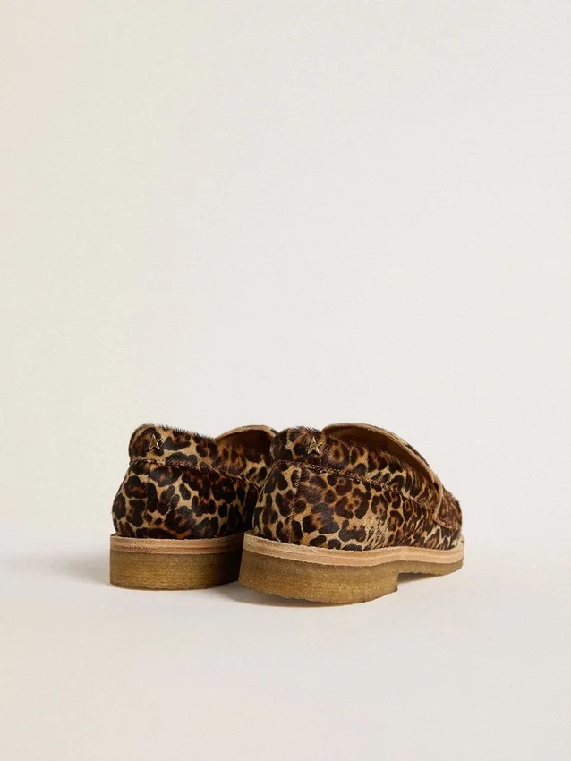 Damen-Loafer „Jerry“ aus Ponyleder mit Leopardenmuster