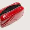 Damen-Minitasch-Star Bag aus rot lackiertem Leder mit Ton-in-Ton-Stern