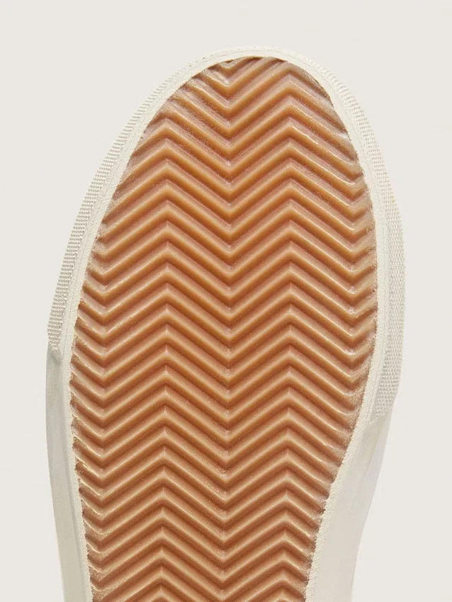Damen-Slide aus weißem Leder mit silbernem Glitzerstern und rosa Lederakzent