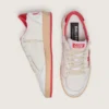 Damen-Sneaker „Ball Star“ aus weißem Leder mit rotem Stern und Fersenlasche