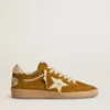 Damen-Sneaker „Ball Star“ aus Wildleder mit beigem Lederstern und Fersenlasche aus Ponyfell