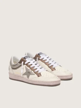 Damen-Sneaker „Ball Star LTD“ aus Nappaleder mit metallischem Stern und Einsätzen auf Bio-Basis
