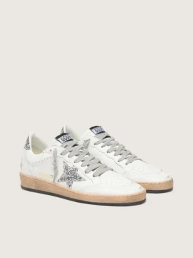Damen-Sneaker „Ball Star Wishes“ aus Nappaleder mit Glitzerstern und Fersenlasche