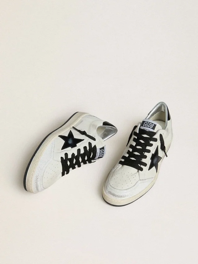 Herren-Ball Star-Wishes aus Nappa mit schwarzem Naplak-Stern und Fersenlasche