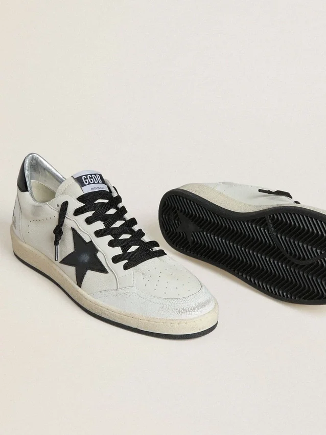 Herren-Ball Star-Wishes aus Nappa mit schwarzem Naplak-Stern und Fersenlasche