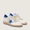 Damen-Sneaker „Ball Star Wishes“ aus weißem Nappaleder mit leuchtend blauem Stern und Fersenlasche