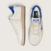Damen-Sneaker „Ball Star Wishes“ aus weißem Nappaleder mit leuchtend blauem Stern und Fersenlasche