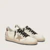 Herren-Sneaker „Ball Star Wishes“ mit Stern aus Wildleder und Fersenlasche aus Ponyfell mit Leopardenmuster
