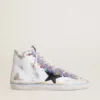Damen-Sneaker „Francy Penstar LAB“ mit schwarzem Lederstern und mehrfarbigen Nieten