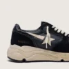 Damen-Sneaker „Running Sole“ aus schwarzem Nappa und Wildleder