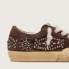 Damen-Super-Star Penstar aus braunem Wildleder mit Nieten