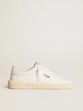 Damen-Tennisschuhe aus weißem Leder