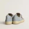 Damen-V-Star aus hellblauem Canvas mit taubengrauem Lederstern