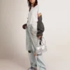 Distressed-Hemd für Damen in Regular-Fit in Weiß