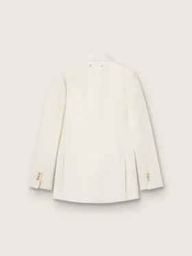 Doppelreihiger Damen-Blazer in gealtertem Weiß