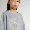 Grau-weißes Minikleid für Mädchen
