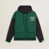 Grün-blaues Wende-Kapuzensweatshirt für Herren