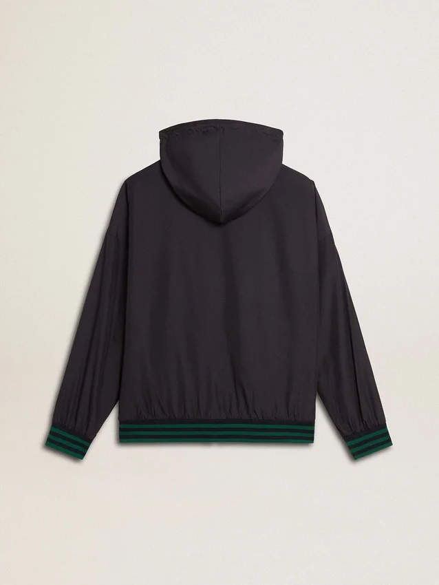 Grün-blaues Wende-Kapuzensweatshirt für Herren