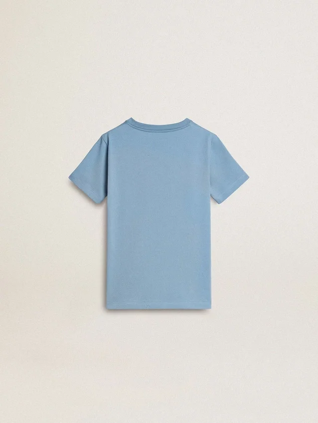 Hellblaues Jungen-Hemd mit Aufdruck