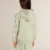 Hellgrünes Sweatshirt mit Reißverschluss
