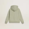 Hellgrünes Sweatshirt mit Reißverschluss