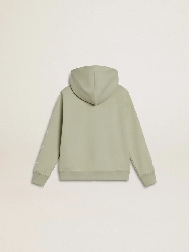 Hellgrünes Sweatshirt mit Reißverschluss