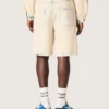 Herren-Bermudashorts aus hellem, sandfarbenem Denim