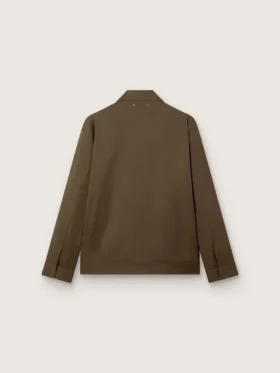 Herren-Coach-Jacke aus Wollgabardine mit Stickerei